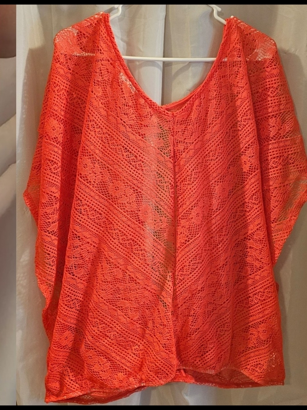 Maurices Bright Orange Lace Beach Cover-Up